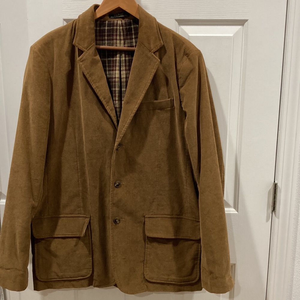 New Men’s L. L. Bean Corduroy Jacket Coat 42 Tall